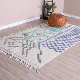 Authentic Boujaad Rug, Soft Moroccan Rug 5x8 Ft - thumbnail 3