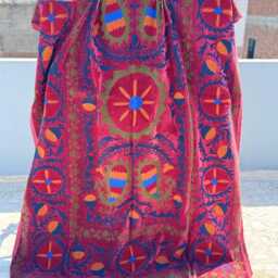 Luxury Bohemian Velvet Suzani Quilt - Handcrafted Bedding - thumbnail 3