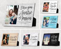 Wood Photo Panel - Personalised Gift Auntie Uncle Frame Aunt - thumbnail 1