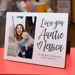 Wood Photo Panel - Personalised Gift Auntie Uncle Frame Aunt - thumbnail 2