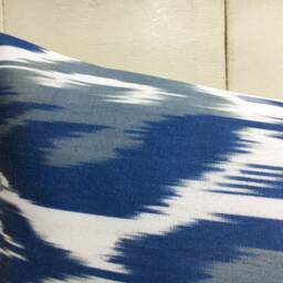 Handwoven Silk Ikat Lumbar Pillow Cover, Decorative Cushion - 10x24 - thumbnail 2