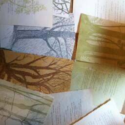 Rustic Luminary Bags, 5 Luminaries, Wedding, Tree Book Centerpiece, Poetry, Poetry Lanterns - thumbnail 4