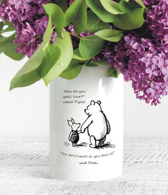 Winnie The Pooh Quote Personalised Mother's Day Ceramic Vase - Cute Gift For Mum, Mummy, Mam - image 1