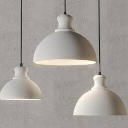 Vintage Style Minimal Ceramic Pendant Ceiling Light, Hardwired/Plug in Lighting - Naaya Temple Chime - thumbnail 3