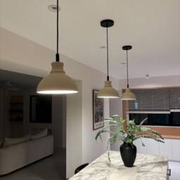 Vintage Style Minimal Ceramic Pendant Ceiling Light, Hardwired/Plug in Lighting - Naaya Temple Chime - thumbnail 2