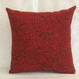 "Burgundy, Dark Red Decorative Chenille Luxury Handmade Throw Pillow Cover 13"" X 13"", 16"" 16"", 18"" 18"", 20" - thumbnail 2