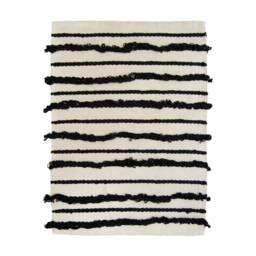 Black & White Bathroom Mat- Bathmats Rugs - Cotton Bath Shower Mat Flatwoven Bathmat Kitchen Doorstep Rug 26x20 in 2'x3' - thumbnail 2