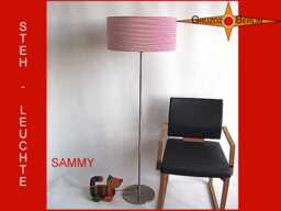 Red White Floor Lamp Sammy Curled Red - thumbnail 1