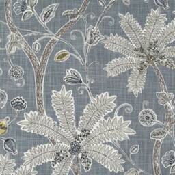 Palm Tree Linen Look Cushion Cover Indienne Ink Grey - thumbnail 3
