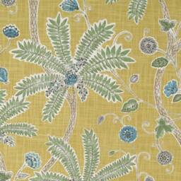 Palm Tree Linen Look Cushion Cover Indienne Ink Grey - thumbnail 4