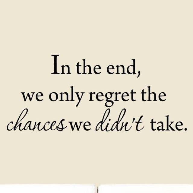 Vwaq in The End, We Only Regret Chances Didn't Take Wall Decal 1579 - image 1