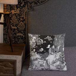 stephen King's Rose Madder Premium Pillow, Pen Ink Illustration Print. Ancient Greek Ruins, Peaceful Night Landscape, Outdoors Adventure - thumbnail 4