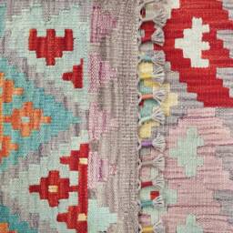 Aryana Runner Rug, Handmade Artisan Afghan Turkish Scandinavian Navajo Bohemian Flatweave Wool Multicolour Kilim Rug 246x88 cm - thumbnail 3