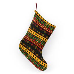African American Christmas Stockings Gift For Families Ethnic Print Stocking - thumbnail 2