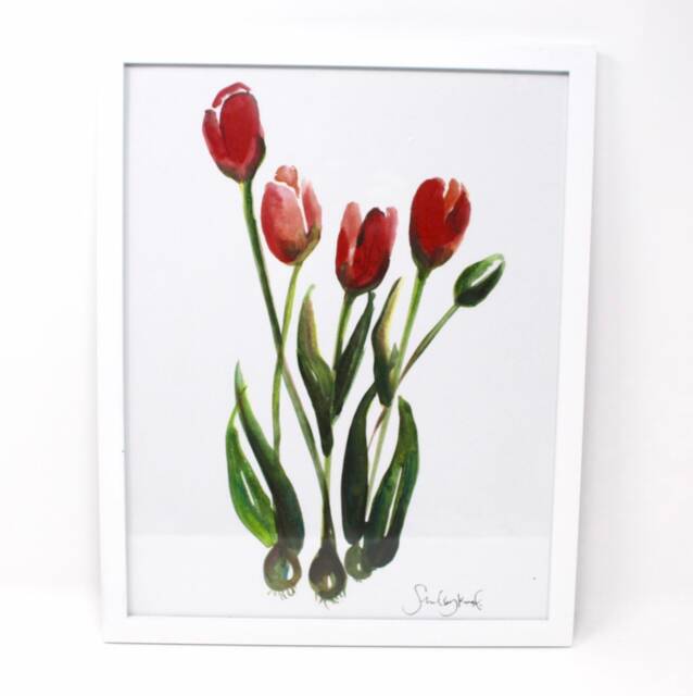 Tulips Art Print, 11x14, Home Decor, Simple Design, Wall - image 1