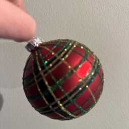 Tartan Sparkle Bauble 8cm Christmas Tree Decoration, Venue Decor, Traditional Baubles, Bauble, Hotel - thumbnail 3