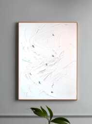 Textured Ski Sport Painting Snowy Mountain 3D Art - 24' X 18'' - thumbnail 1