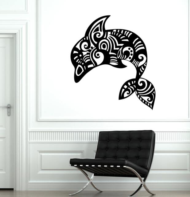 Wall Vinyl Ocean Sea Dolphin Ornament Mural Decal Sticker 1738Dz - image 1