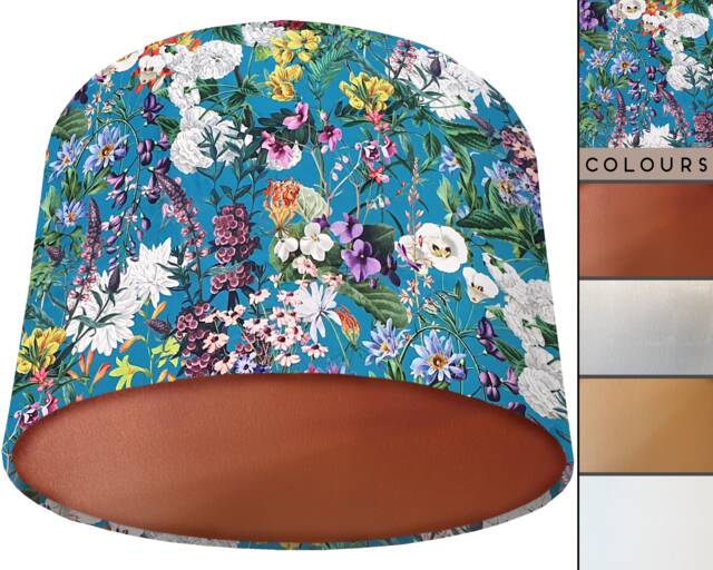 Handmade Velvet Lampshade Floral Country Home Decor - image 1