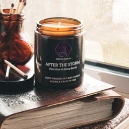 Rain, Petrichor & Soil Scented Soy Candle - 150G Unique Reading Rainy Afternoon Gift Vegan & Cruelty Free - thumbnail 3