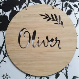 Personalised Wooden Wall/Door Hanging-Wall Hanging-Wall Art-Wooden Sign-Custom Name-Kids Gift-Baby Gift-Lasercut - thumbnail 2