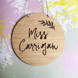 Personalised Wooden Wall/Door Hanging-Wall Hanging-Wall Art-Wooden Sign-Custom Name-Kids Gift-Baby Gift-Lasercut - thumbnail 3