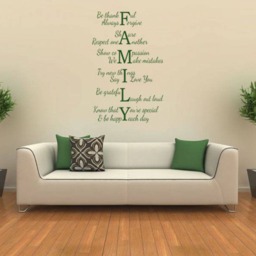 Family Wall Quote, Vinyl Decal, Sticker, Modern Transfer, Tattoo - thumbnail 2