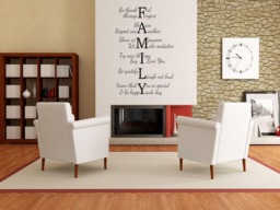 Family Wall Quote, Vinyl Decal, Sticker, Modern Transfer, Tattoo - thumbnail 1