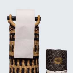 Ghanaian Hand Woven Tubular Toilet Roll Holder - thumbnail 3