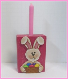 Wooden Block, Bunny, Candle Holder, Shelve Sitter, Table Decor, Teacher Gift, Easter Gift
