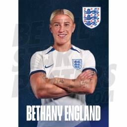 Lionesses England 23/24 Home Headshot Poster - Officially Licensed Product A4/A3 Framed Options - thumbnail 1