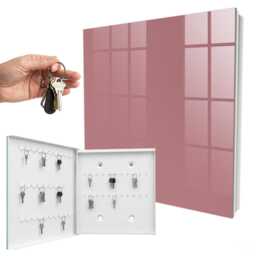 Dusty Pink Key Cabinet For Home, Industrial Box, Minimalist Backgrounds & Patterns, Lovers Of Simplicity Elegance - thumbnail 2