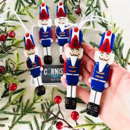 Fused Glass British Nut Cracker, Toy Solider Christmas Decoration, Tree Decor, Cornish Fused Glass - thumbnail 2