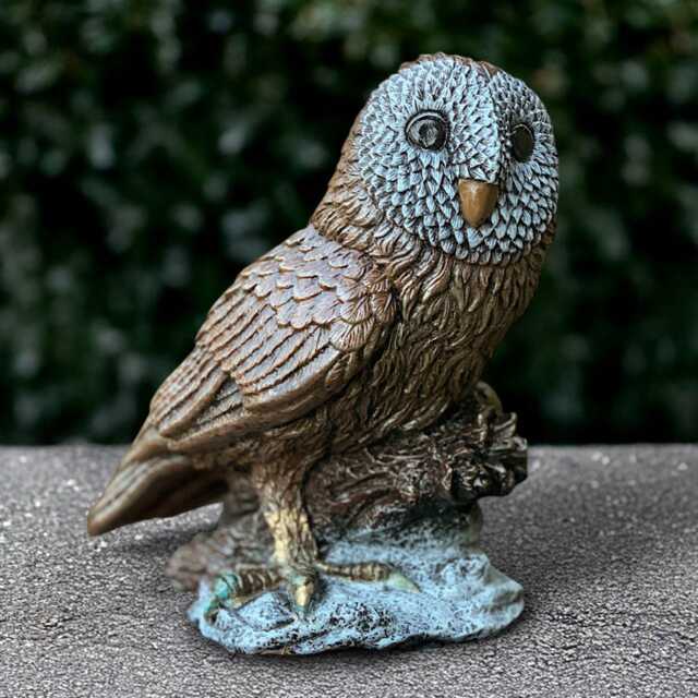 Stone Owl Statue Concrete Bird Figurine Cement Animal Decoration Outdoor Wise Sculpture Realistic Ornament Garden & Home Art - image 1