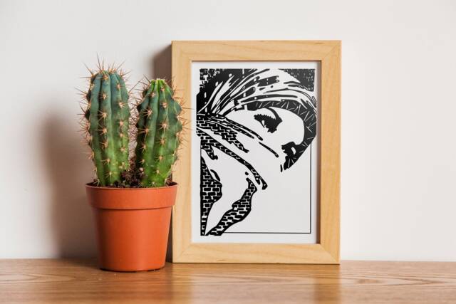 Revolt Print - Palestine Art Woman Hijabi Muslim Wall Decor - image 1