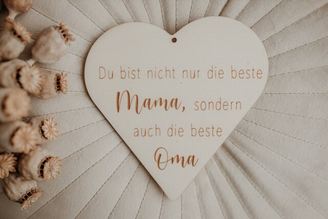 Mother's Day Gift Idea - Personalized Metal Heart With Wooden - image 1