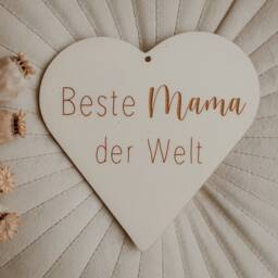 Mother's Day Gift Idea - Personalized Metal Heart With Wooden - thumbnail 3