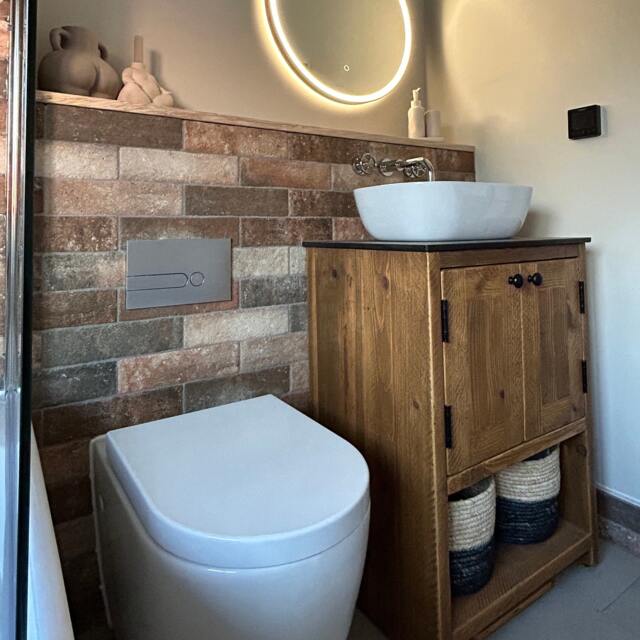 Bibury - Bathroom Vanity Unit Handmade Reclaimed Timber Rustic Cabinet Custom Size Options - image 1