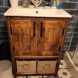 Bibury - Bathroom Vanity Unit Handmade Reclaimed Timber Rustic Cabinet Custom Size Options - thumbnail 3