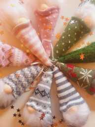 Handmade Gonk Hanging Christmas Tree Decoration Bauble - thumbnail 1