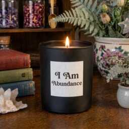 I Am Abundance Candle - High Quality Soy Wax - Manifestation Witchcraft Gifts For Her Aromatherapy - thumbnail 2