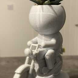 "Classic Motorcycle Gift Succulent Plant Pot Airplant Holder ""Wee Jimmy Brrrrrrrroooom" - thumbnail 2