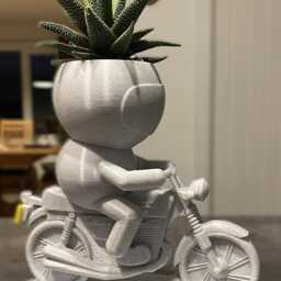 "Classic Motorcycle Gift Succulent Plant Pot Airplant Holder ""Wee Jimmy Brrrrrrrroooom" - thumbnail 3