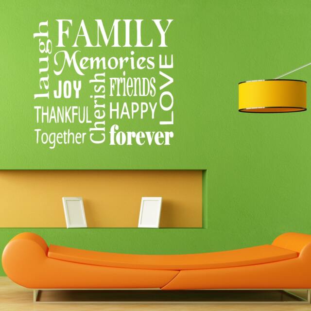Love Family Friends Happy Joy Quote Wall Sticker Vinyl Mural Decal Home House Apartment Art Decor Free Shipping L008 - image 1