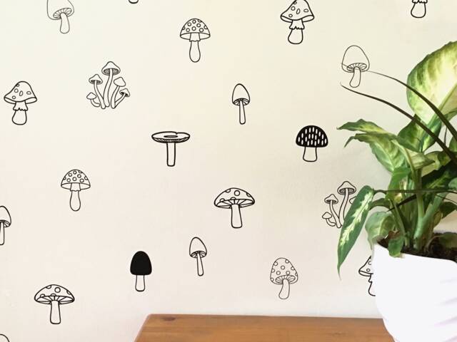 "Mushroom Wall Decals, Peel & Stick Stickers, 48 Pack 2""-2.75" - image 1
