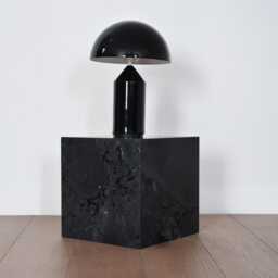 Handcrafted Black Quartzite Cube - Modern Minimalist Sculpture, Stone Decor - thumbnail 3