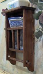 Handmade Pine Magazine Rack With Toilet Paper Holder & A Top Shelf - Choose Your Stain