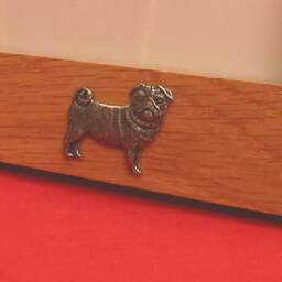 "Pug Dog Landscape Real Oak Picture Frame 4"" X 6" - thumbnail 2