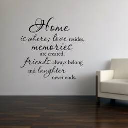 Home Where Love Resides Decal, Memories & Friends Wall Wall Quote, Laughter Never Ends Decal - thumbnail 2