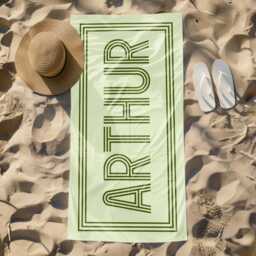 Custom Name Beach Towels, Personalized Monogrammed Towel, Bridesmaid Girls Trip 2026, Kids Pool Retro Towel - thumbnail 3